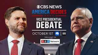 The CBS News Vice Presidential Debate Simulcast On NPR  NPR [upl. by Yrrum688]