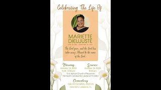 Celebrating The Life Of Mariette Dieujuste 10192024 [upl. by Earissed]