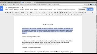 Comment justifier un texte sur Google drive [upl. by Norrie]