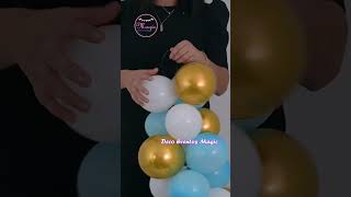 🎈Guirnalda con globos para Bautizo🎈How to make a balloon garland for Christening shorts party [upl. by Nodnil650]