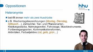 Semantische Relationen Teil 2 Heteronymie Komplementarität Wortfelder Taxonomien Mereologien [upl. by Nnayrrehs]