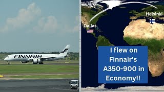 Flight Review Finnair A350900 in economy from Dallas to Helsinki [upl. by Lemrej]