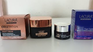 New Aldi Lacura Cellsation Night Cream And Power Eye Care Review After One Use [upl. by Oiratno]