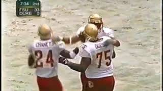 Seminole Moment Peter Warricks 35Yard TD Pass to Laveranues Coles vs Duke 1999 [upl. by Rhoda]