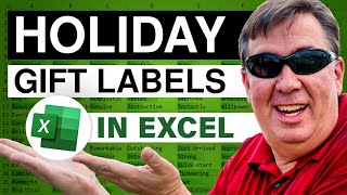 Excel  Holiday Gift Labels Episode 1494 [upl. by Feodore659]