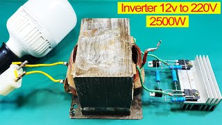 Inverter 12v to 220v NO IC Inventor 101 5 [upl. by Adnamas]