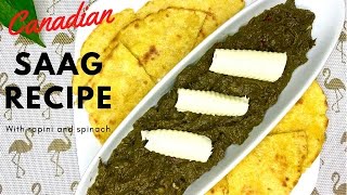 How to make saag in Canada  recipe of saag with rapini  easy saag recipe  Easyomatic cuisine [upl. by Kihtrak]