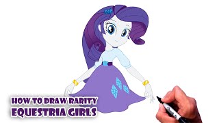 How to Draw Rarity Equestria Girls  My Little Pony step by step Tutorial [upl. by Ellita]