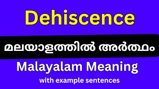 Dehiscence meaning in MalayalamDehiscence മലയാളത്തിൽ അർത്ഥം [upl. by Enuahs]