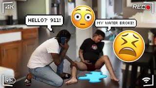 MY WATER BROKE PRANK ON BOYFRIEND [upl. by Iggam]