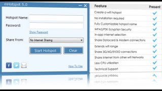 mhotspot  Turn your Laptop into a Wifi Hotspot [upl. by Aicirtac561]