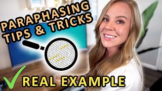 Paraphrasing made EASY Real example walkthrough [upl. by Enyrhtac]