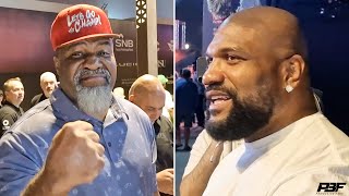 quotDONT TOUCH MEquot  SHANNON BRIGGS AND RAMPAGE JACKSON GO AT IT TRADE HEATED WORDS AT FURY VS NGANNOU [upl. by Fondea44]