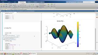 3D plot Surface Plot and Color Map using MATLAB Live Editor [upl. by Oryaj]