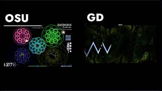 Centipede Osu version vs GD version [upl. by Trab]