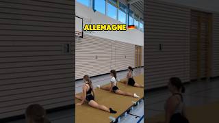 ALLEMAGNE VS FRANCE  QUI FAIT LE MEILLEUR GRAND ÉCART  gym flexibility [upl. by Kamilah]