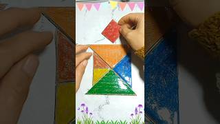 PUZZLE KARDUS UNTUK TANGRAM 3 puzzle tangram kardus cardboard tekateki daurulang diy crafts [upl. by Octavian]