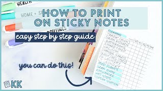 TUTORIAL How to Print on Sticky Notes Custom Post Its for Functional Erin Condren or Any Planner [upl. by Armillas532]