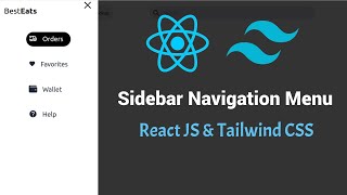 Create A Sidebar Navigation Menu using React JS amp Tailwind CSS [upl. by Euqinotna963]