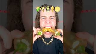 Golden Spicy Food Asmr 🤫🍎 food goldfood mukbang giantfood ediblegold [upl. by Pedro512]