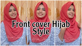 Easy front coverage Hijab style  Trendy Hijab look quick hijab style  Asniya Shabeer [upl. by Varhol]