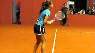 Ana Ivanovic Training with Victoria Azarenka  Porsche Tennis Grand Prix 2010 Stuttgart [upl. by Agler]