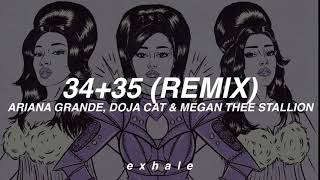 Ariana Grande  34  35 Remix feat Meghan Thee Stallion amp Doja Cat Traducido al español [upl. by Seabrook693]