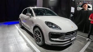 Porsche Macan T sport Touring SUV AWD Kreide chalk all new model 2023 walkaround and interior K0689 [upl. by Enomis]