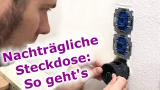 Steckdose erweitern amp nachrüsten UnterputzSteckdose nachträglich einbauen  SchrittfürSchritt [upl. by Hereld]