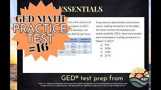 GED® Practice Test Find Missing Number Given Mean 1PT  16 [upl. by Nyladnewg]