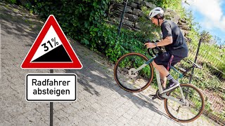 Deutschlands steilste Straße 31 mit dem Fahrrad bezwingen [upl. by Smukler]