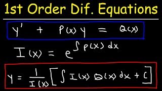 First Order Linear Differential Equations [upl. by Katrina]