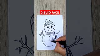 Dibujos para Principiantes Dibujar un Muñeco de Nieve shorts [upl. by Gillian]