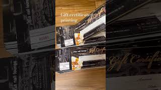 Gift certificate printing service zooniformprinting printing MrLong [upl. by Yerahcaz]