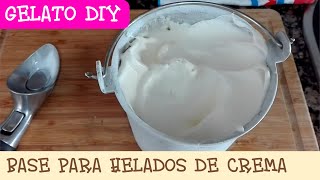 BASE DE HELADOS DE CREMA  RECETA HELADO DE CREMA NATA [upl. by Yelsnik]