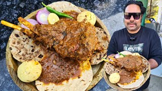 First Time in India Pattal Pe MUTTON RAAN GRAVY amp Bajra Roti Mutton जैसे Boti SE PHISAL RAHA HO [upl. by Eiramaliehs]