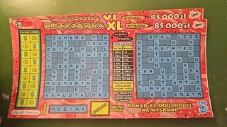 Zdrapki Lotto 🎲 Krzyżówka XL 0741 👉 PREMIERA 👉 2 zdrapki [upl. by Calysta]