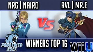 Frostbite 2017 TOP 16 WINNERS  NRG  Nairo Zero Suit Samus vs RvL  MrE Marth [upl. by Sibilla324]