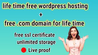 free domain and hosting  life time free wordpress hosting com domain free 2020 [upl. by Bucky]