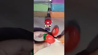 🌈🌈Mario Cutting Strawberry 🌈🌈 bricks mariobros shorts [upl. by Ailuig]