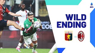 Giroud puts on the gloves and saves Milan  Wild Ending  GenoaMilan  Serie A 202324 [upl. by Lomaj]