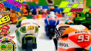 MiniMotos carrera de minibikers motogp Minimotogp colección motos de juguete Circuito playset [upl. by Harriet238]