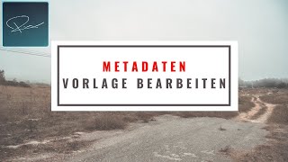 Metadatenvorlage bearbeiten [upl. by Asyle885]