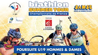 POURSUITE U19 HOMMES amp DAMES  BIATHLON SUMMER TOUR  CHAMPIONNATS DE FRANCE LIVE [upl. by Adrahs334]