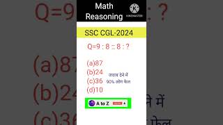 Math ReasoningSSC CGLpolice railway important question [upl. by Atinele]