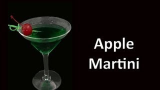 Apple Martini Cocktail Drink Recipe [upl. by Nuahsor]