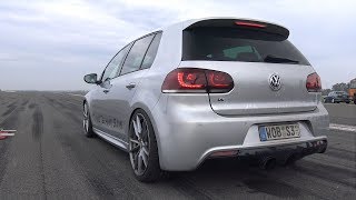 800HP Volkswagen Golf 6 R R32 Turbo 4Motion 12 Mile Drag Race [upl. by Ettesil]