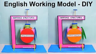 english working model tlm  sentence structures  easy model for exhibition  diy  howtofunda [upl. by Stier780]