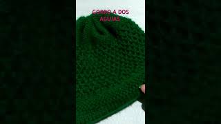 🧶GORRO tejido a Dos Agujas paso a paso Clase32 shorts gorro tejido [upl. by Giorgi]