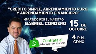 CREDITO SIMPLE ARRENDAMIENTO PURO Y ARRENDAMIENTO FINANCIERO 15 DE OCT20 [upl. by Dyson]